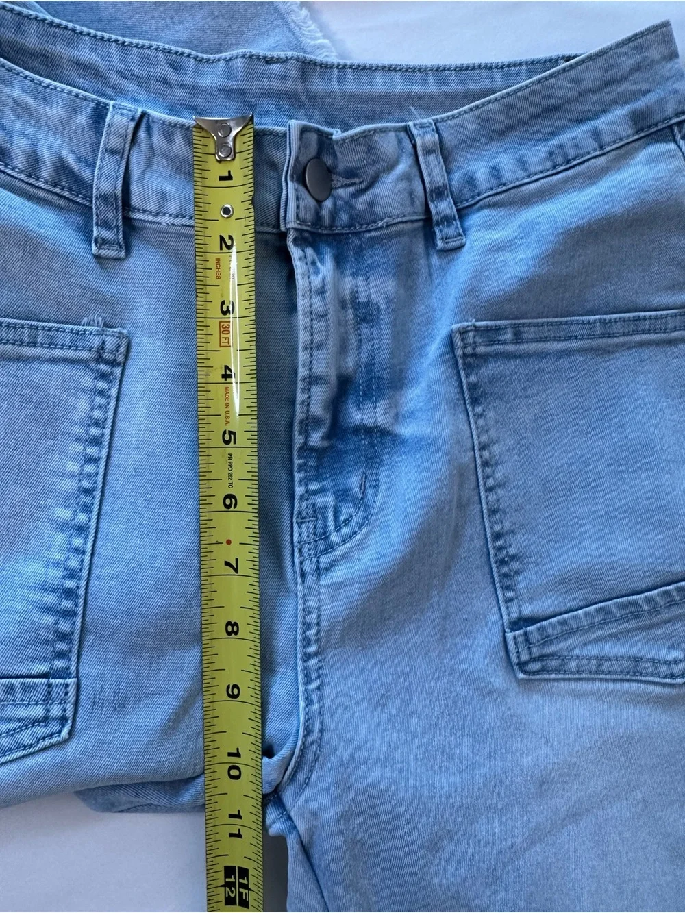 Asvivid Light Wash Denim Size 8 Patch Pocket FreyHem New